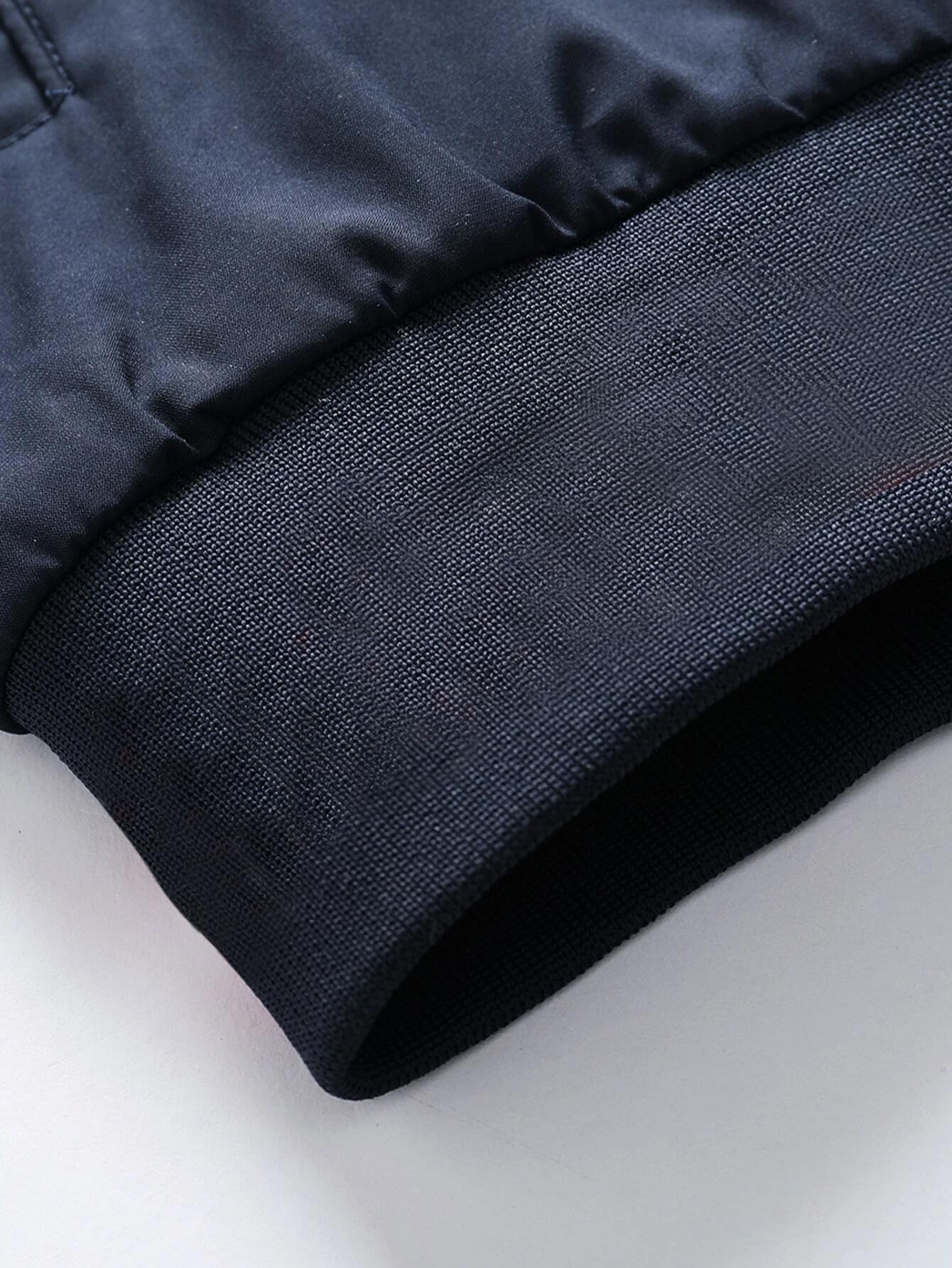 TAGAS Men's Regular Jacket Fit For Casual Wear || Latest Stylish Jacket For Men ||Regular Fit Zip-Up Casual jacket|| bomber jacket for men(MJ-9015) (L, NAVY)